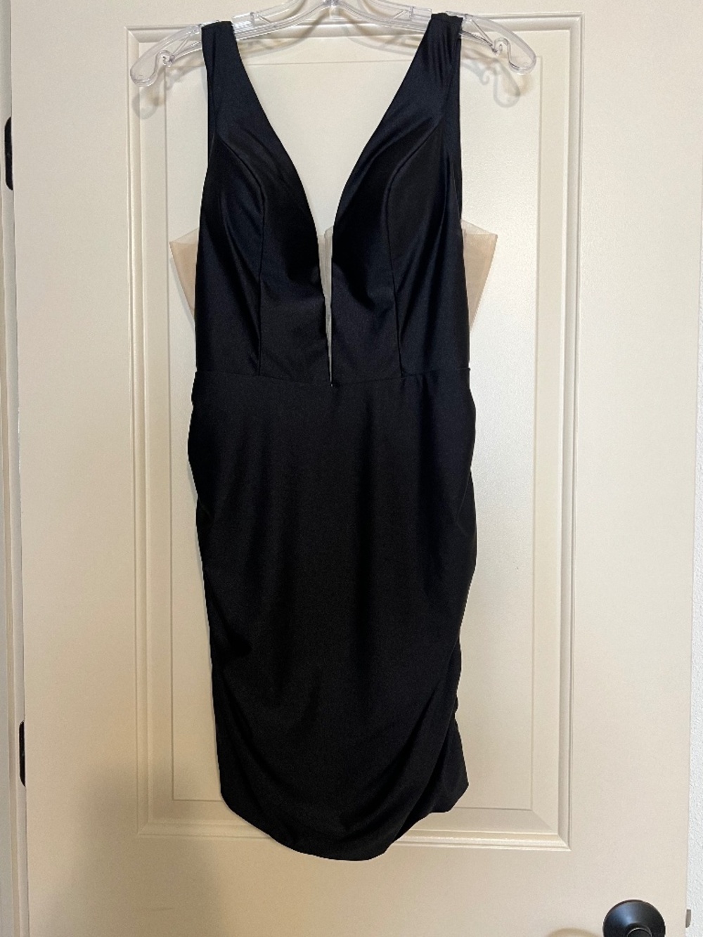 Sherri Hill Black Plunging Dress